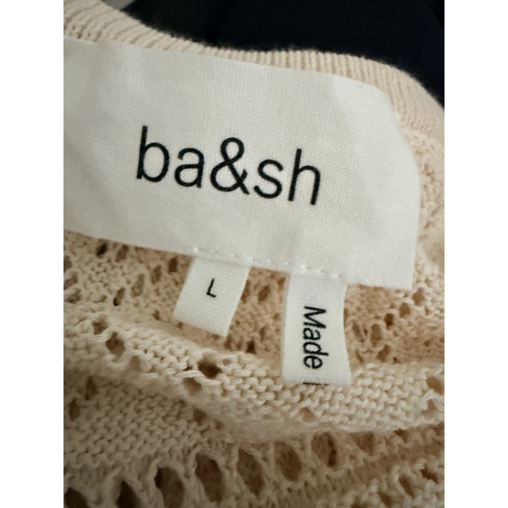 Bash Ba&sh Halter Dress L Cream Crochet Knit Maxi Cotton Boho Beach NWOT Beach - Picture 11 of 15
